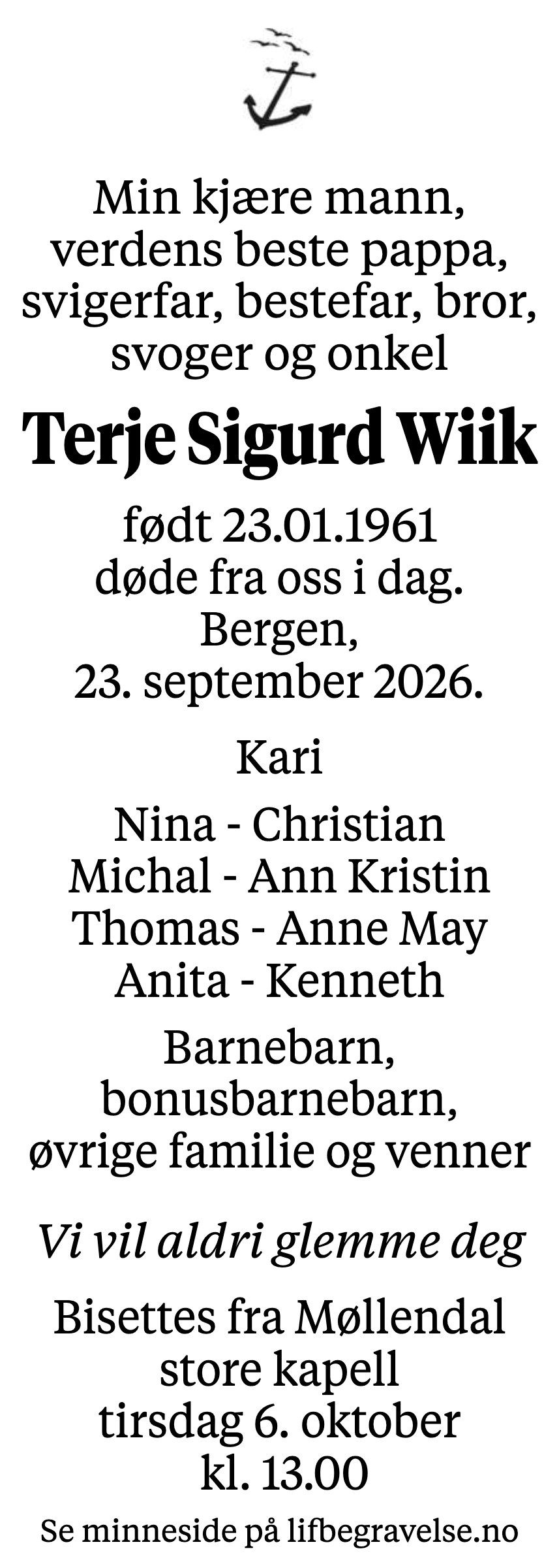 Dødsannonse