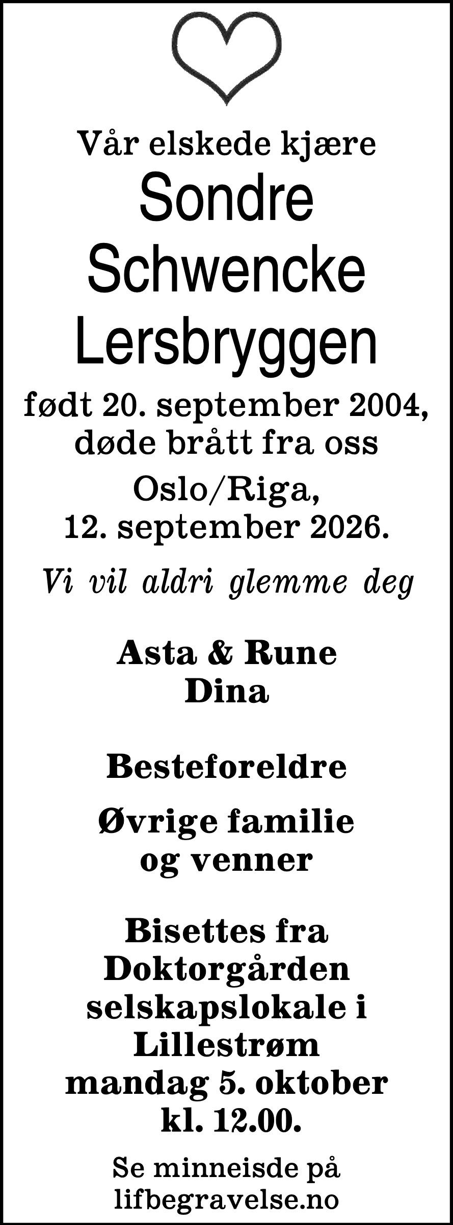 Dødsannonse
