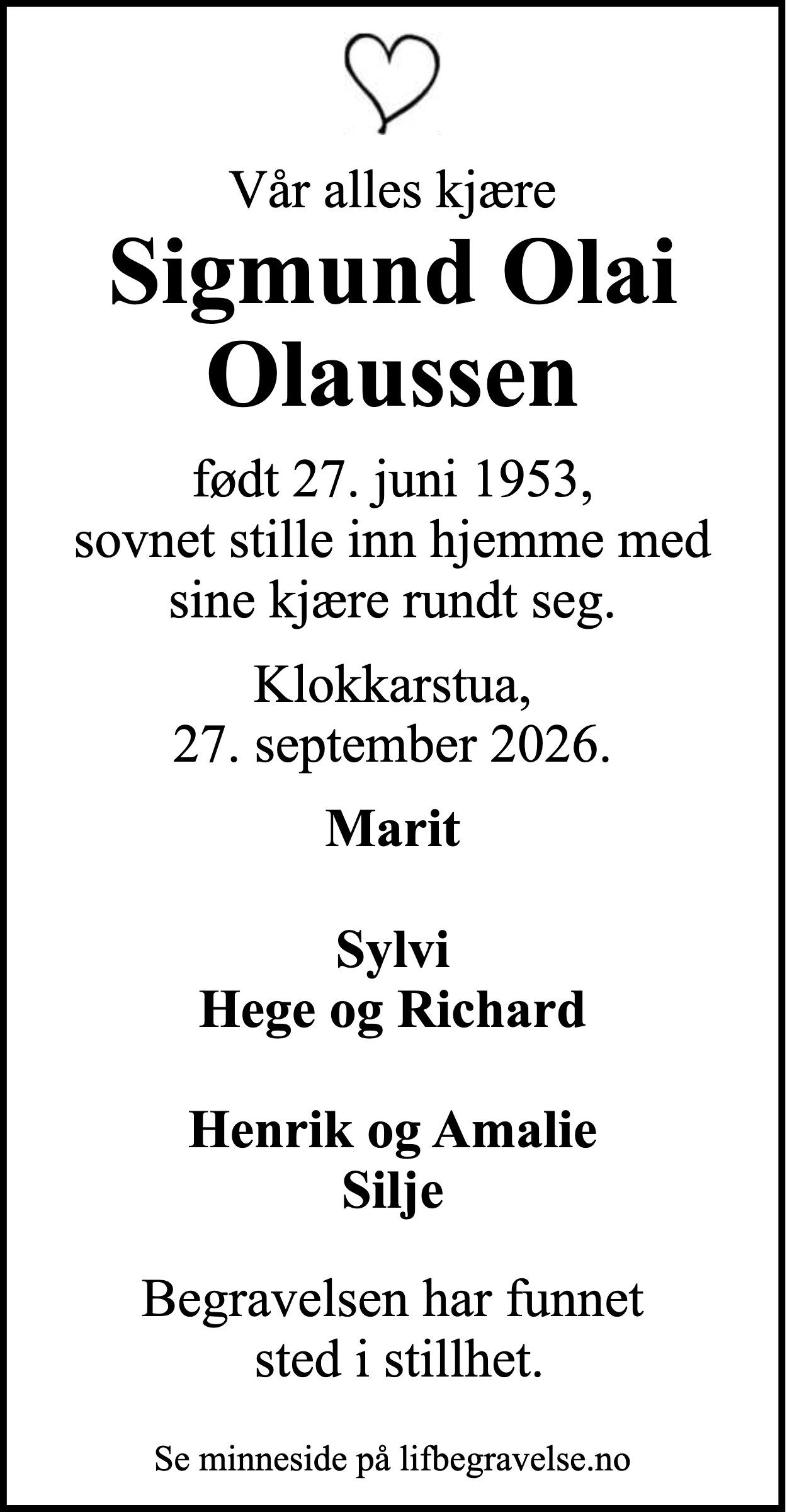 Dødsannonse