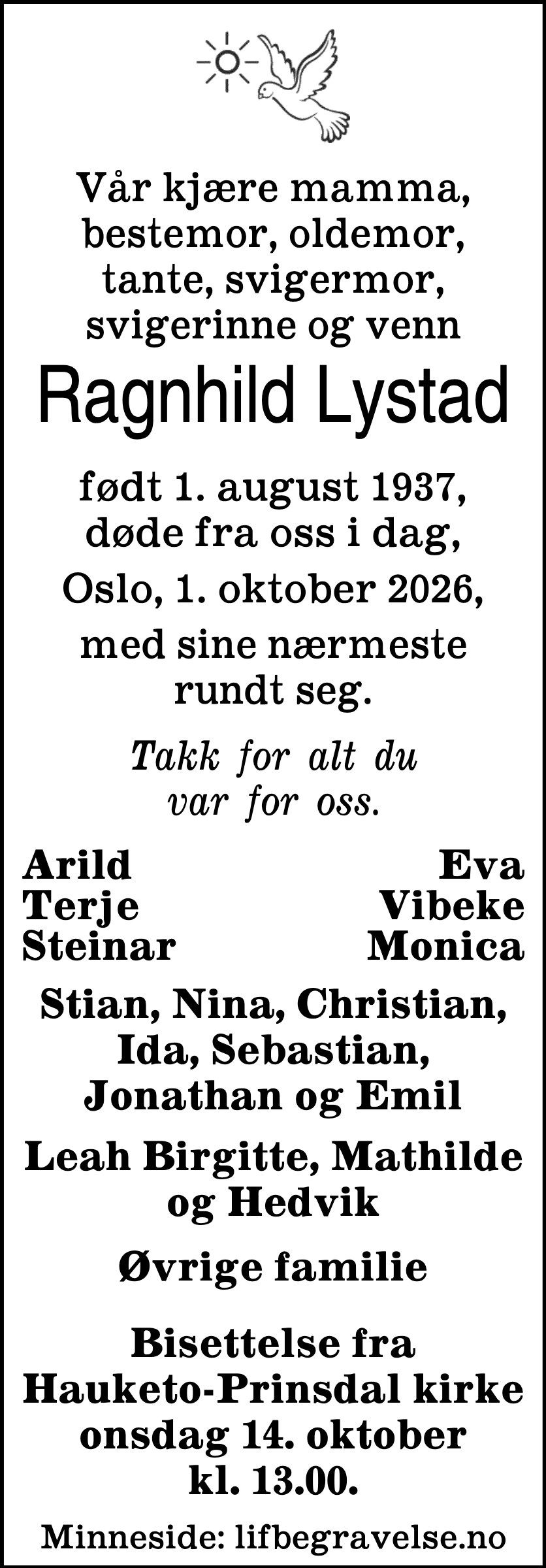 Dødsannonse
