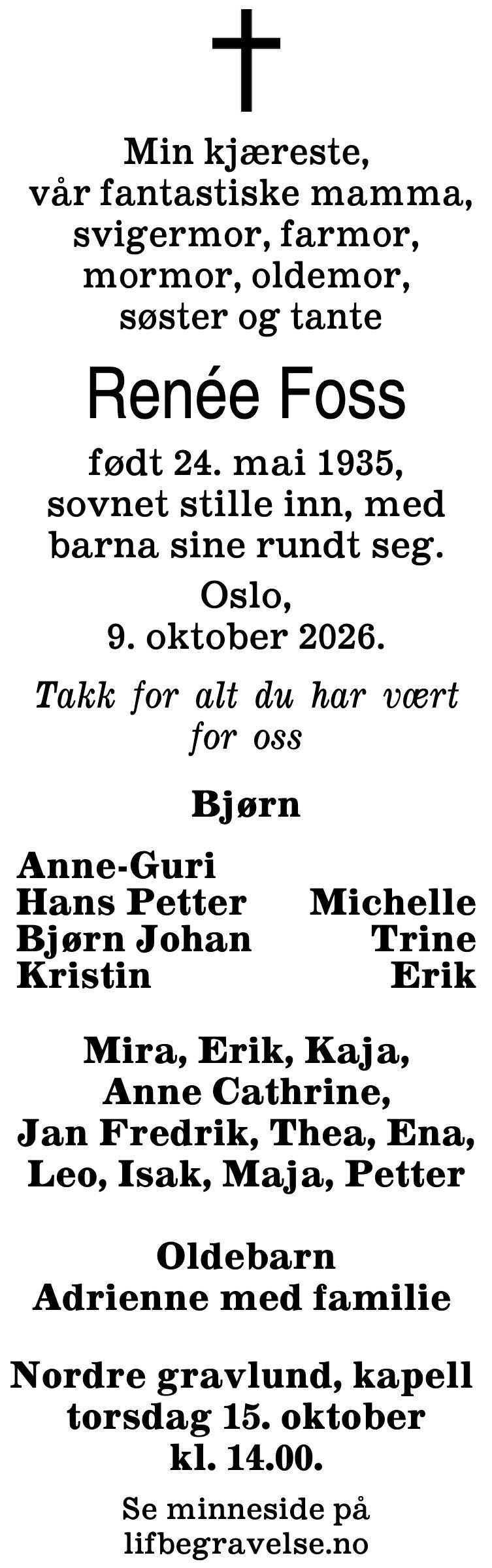 Dødsannonse